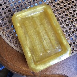 Handmade Gold Sparkle Shimmer Beautiful Beacons Resin Soap Dish